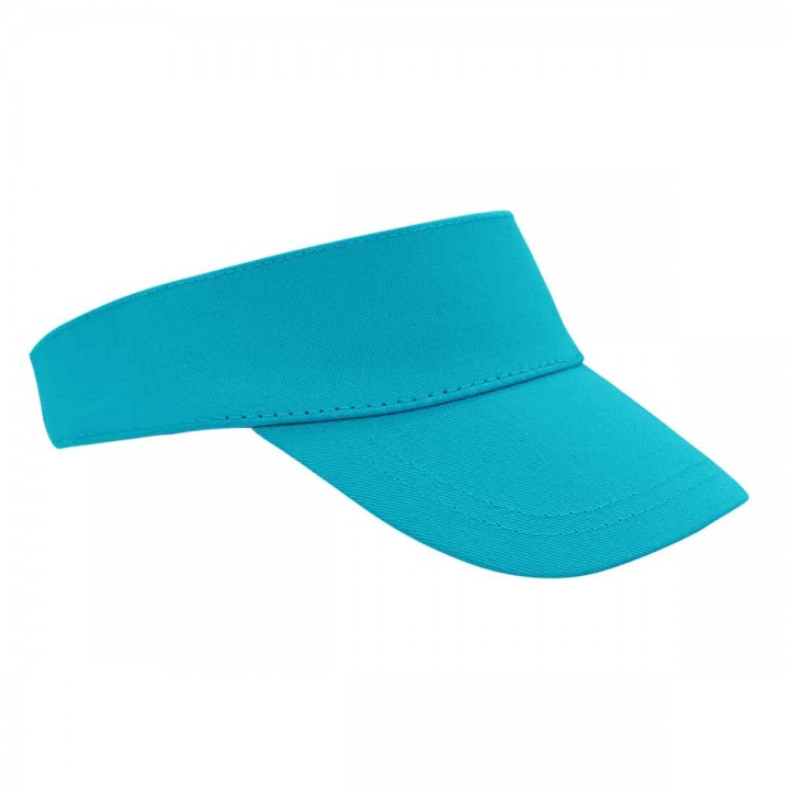 Turkuaz Pamuk Gabardin Aqua Visor Promosyon Tenisçi Şapkası